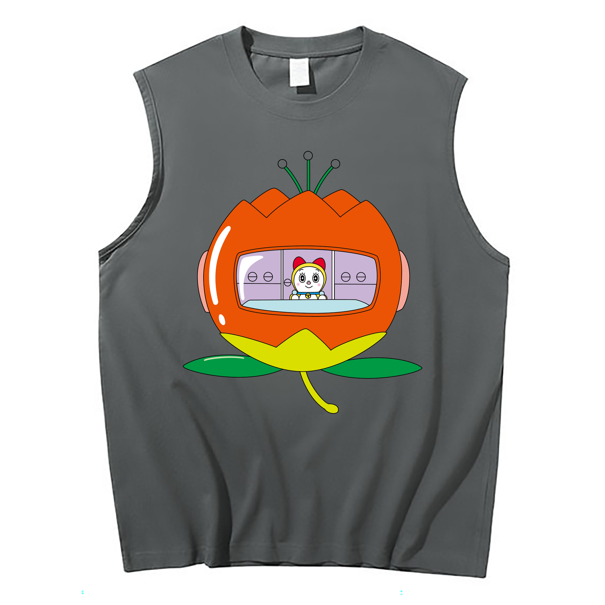 （画像用） ドラえもん ドラミ Doraemon Dorami コットン100％タンクトップ（フロントプリント）